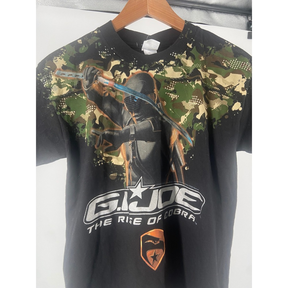 NEW-Kids GI‎ Joe "The Rise of Cobra" Black Camo Ninja Graphic Tee Size Medium